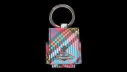 Orb-Embellished Plaid AirPods Case - Multicolor