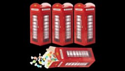 London Phone Booth Decoration 4PCs