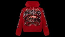 Halloween Skeleton Airbrushed Hoodie - Red