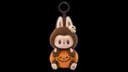 Labubu Happy Halloween Party Sitting Pumpkin Vinyl Plush Pendant