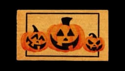 Pumpkin Patterned Doormat Outdoor Halloween Decor