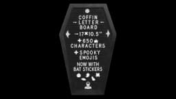 Coffin Letter Board - Black