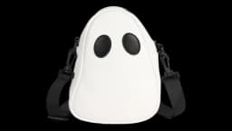 Halloween Pumpkin Cute Ghost Purse - Black/White