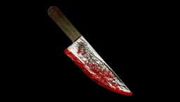 Large Blooded Fake Knife Prop Replica
