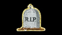 RIP Tombstone Iron On Patch