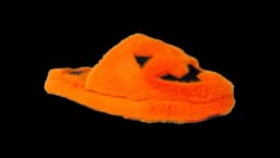 Kreepy Cozy Jack Plush Slippers - Orange