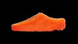 Long Hair Porny Loafers - Orange