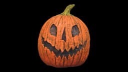 Pumpkin King Halloween Mask - Orange/Black