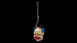 Severed Clown Head On Chain With Hook