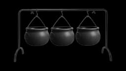 Halloween Party Decorations Set of 3 Witches Cauldron - Black