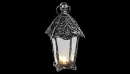 Halloween Skull Gothic Lantern - Silver