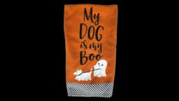 My Dog Is My Boo Kitchen Towels - Orange/Black/White