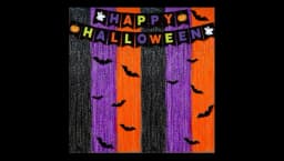 Happy Halloween Fringe Curtains Party Decoration - Multicolor