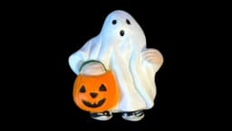 Halloween Trick Or Treater Ghost Brooch