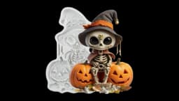 Halloween Silicone Molds Pumpkin, Skull & Witch Hat For Cake