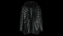 Jumbo Shearling-Trim Hooded Jacket - Black