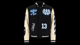 Witch Logo Patch Varsity Jacket - Black/Peacock
