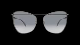 Cat Eye-Frame Metal Sunglasses - Ruthenium Grey