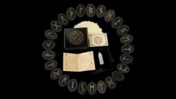 Wooden Runes Set With Guide Book