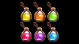 Halloween Glass Potion Bottles With Belt Cork 6 PCs