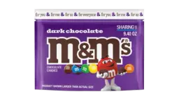 M&M'S Dark Chocolate Candy Sharing Size - 1 Bag (266g)