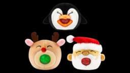 Christmas Squeeze Plush Balls Anti Stress 3 Pieces