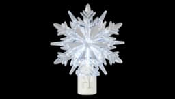 Snowflake Led Lamp - White/Clear