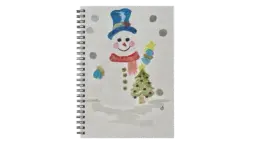 Snowman Cover Print Notebook - Multicolor
