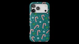 Candy Cane Pattern iPhone 17 Pro Max Case - Multicolor