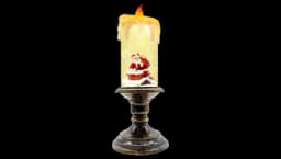 Christmas Snow Globe Candle With Santa LED