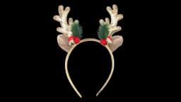 Glitter Christmas Headband Reindeer Antlers - Multicolor