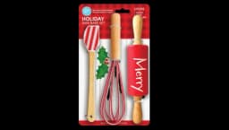 Christmas Holiday Mini Bake Set - Wood/Red/White