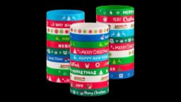 Christmas Silicone Bracelets - Set Of 30
