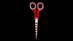 Candy Cane Striped Scissors - 17 cm