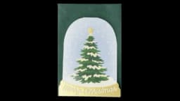 Snowglobe Greeting Card - Green