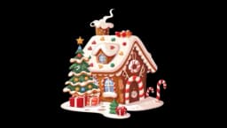 Christmas Gingerbear House Sticker