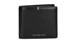 Textured-Leather TH Logo Wallet - Black