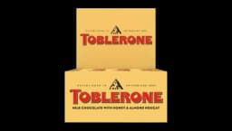 TOBLERONE Milk Chocolate Bar Honey & Almond 12 Pack (1.2kg)
