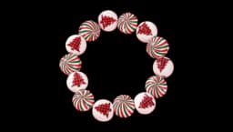 Stretchy Christmas Bracelet - Red/Green