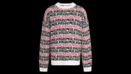 Graffiti-Knit Crew-Neck Sweater - Off-White