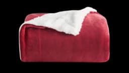 GentleSoft Sherpa Fleece Throw Blanket - Red