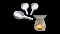 Ceramic Candle Holder - White
