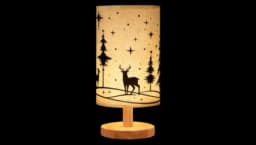 Christmas Lamp Deer Print - Multicolor