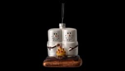 Snowman With Campfire Christmas Tree Ornament