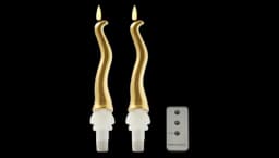 hristmas Gnome Flameless Candles Set Of 2 - White