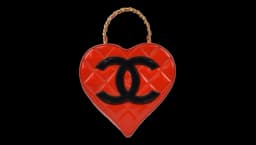 Heart Vanity Handbag 1995 Pre-Owned - Red/Black