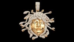 Medusa Head Pendant 14K Yellow Gold 16.95CTW