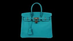 Birkin 25 Handbag 2012 Pre-Owned - Paon Blue