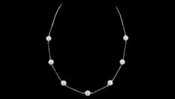 Akoya Pearl Tincup Necklace 14K Gold