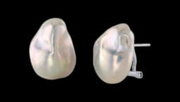 White Freshwater Baroque Pearl Arlet Earrings 12mm